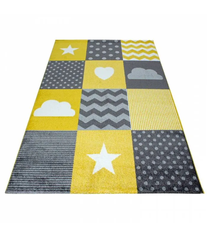 Kinderteppich Kurzflor Leuchtturm Seefahrt Schiff Kinderzimmer Grau Beige