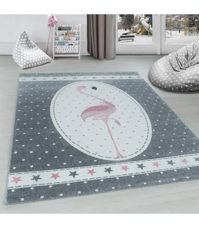 Kinderteppich Kurzflor Leuchtturm Seefahrt Schiff Kinderzimmer Grau Beige