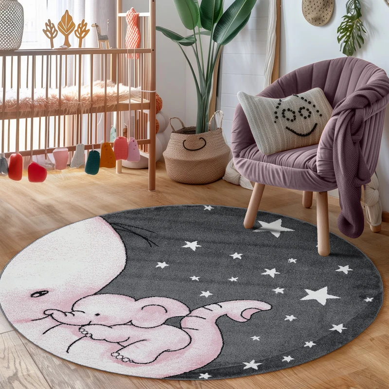 Carpettex Kinderteppich Waschbar Weich Antiallergen Spielteppich