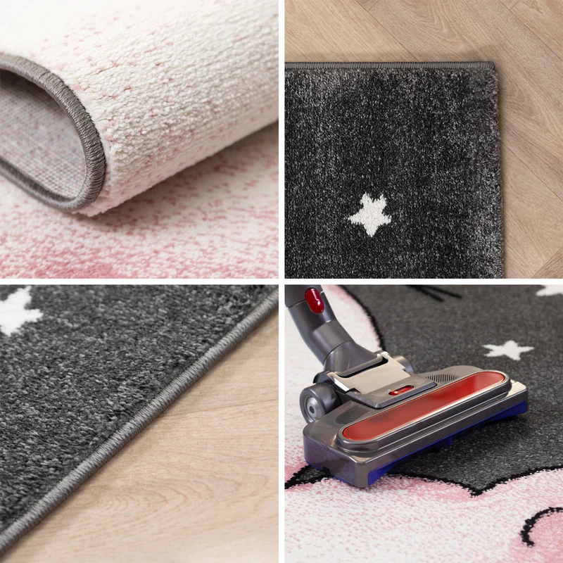 Carpettex Kinderteppich Waschbar Weich Antiallergen Spielteppich