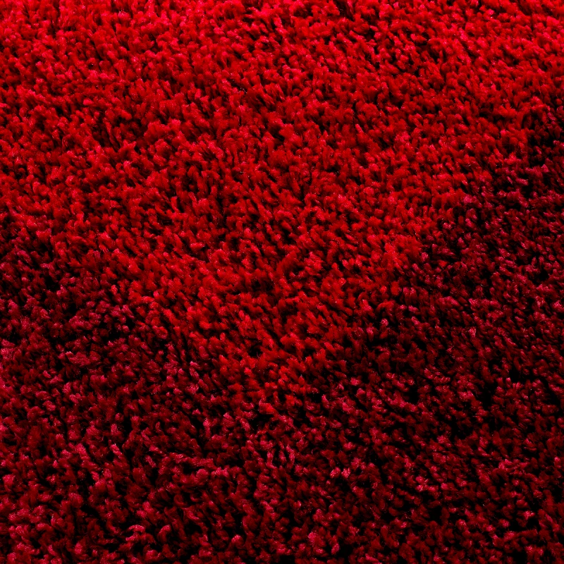 Runder Hochflor Teppich Wohnzimmer Langflor Shaggy Gemustert in Bordüre Design