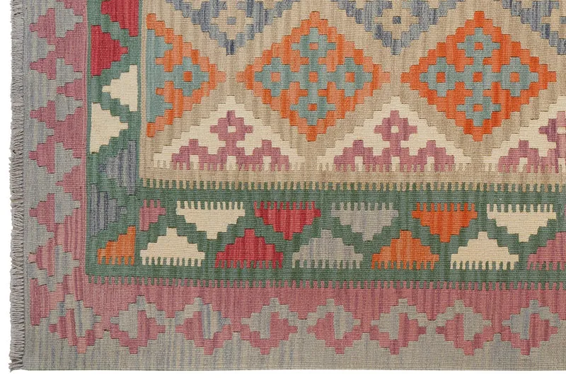 Kelim Gashgai · Handgewebt – Beige, 249x175 cm