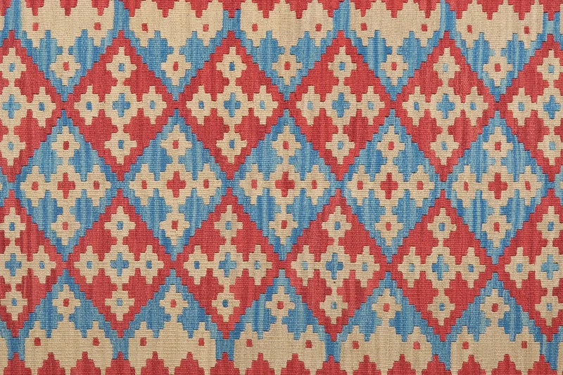 Kelim Gashgai · Handgewebt – Rot, 232x172 cm