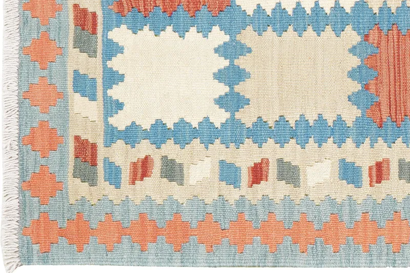 Kelim Gashgai · Handgewebt – Blau, 187x82 cm