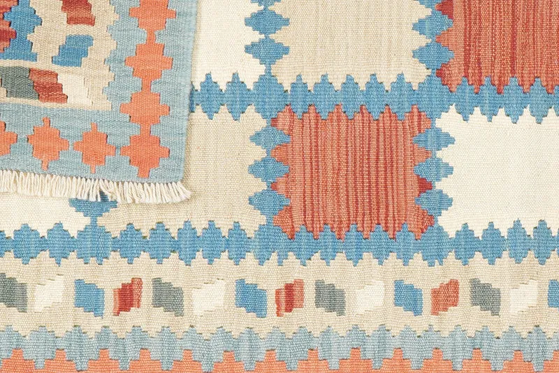 Kelim Gashgai · Handgewebt – Blau, 187x82 cm