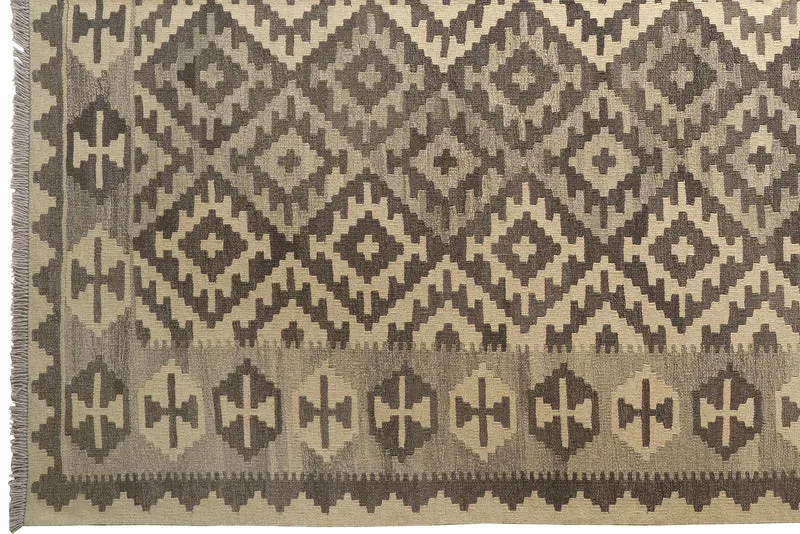 Kelim Gashgai · Handgewebt – Braun, 299x204 cm