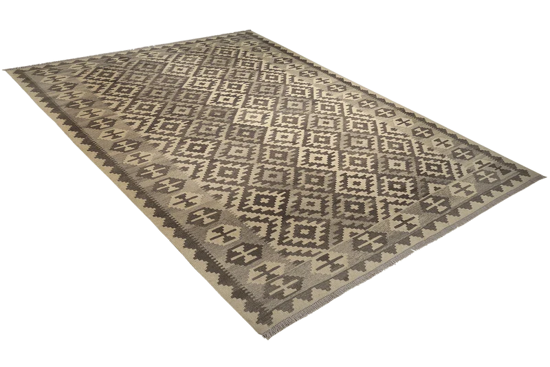 Kelim Gashgai · Handgewebt – Braun, 299x204 cm