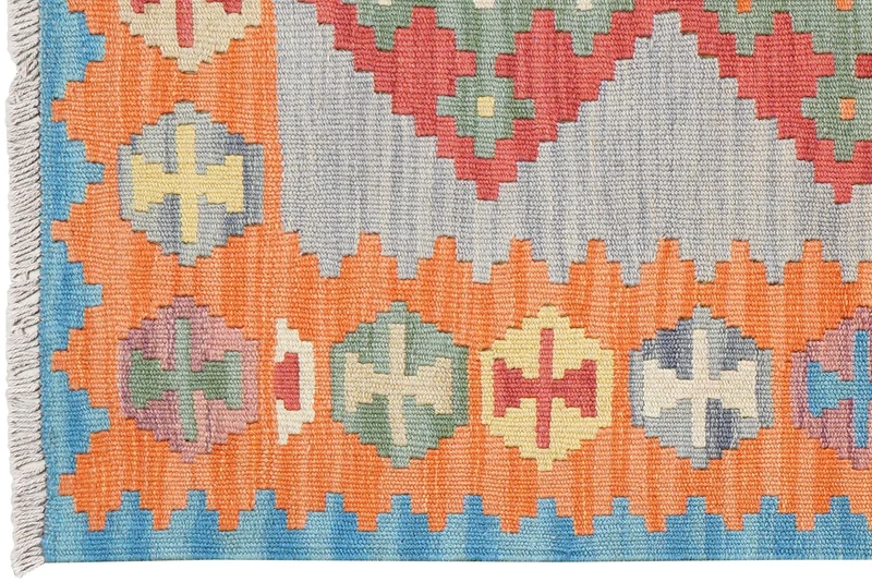Kelim Gashgai · Handgewebt – Blau, 121x82 cm
