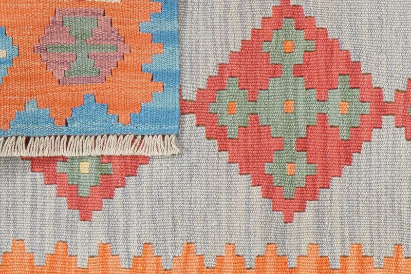 Kelim Gashgai · Handgewebt – Blau, 121x82 cm