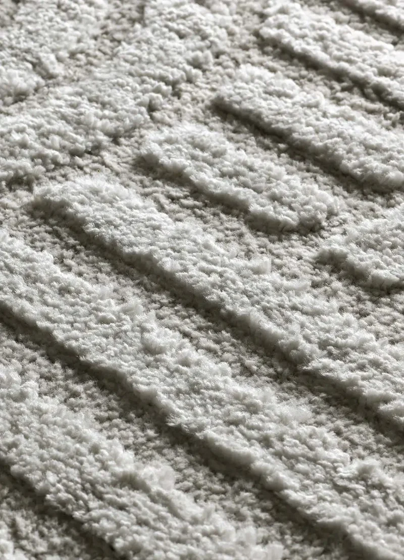 Alfombra geométrica estilo escandinavo con relieve Juno 54406 Gris