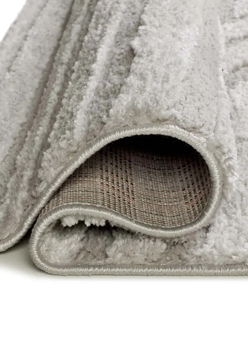 Alfombra geométrica estilo escandinavo con relieve Juno 54406 Gris