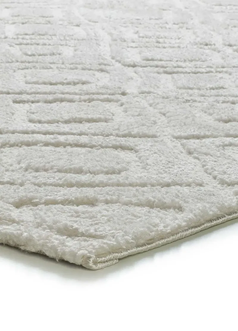 Alfombra de estilo escandinavo con relieve Juno 111 Blanco