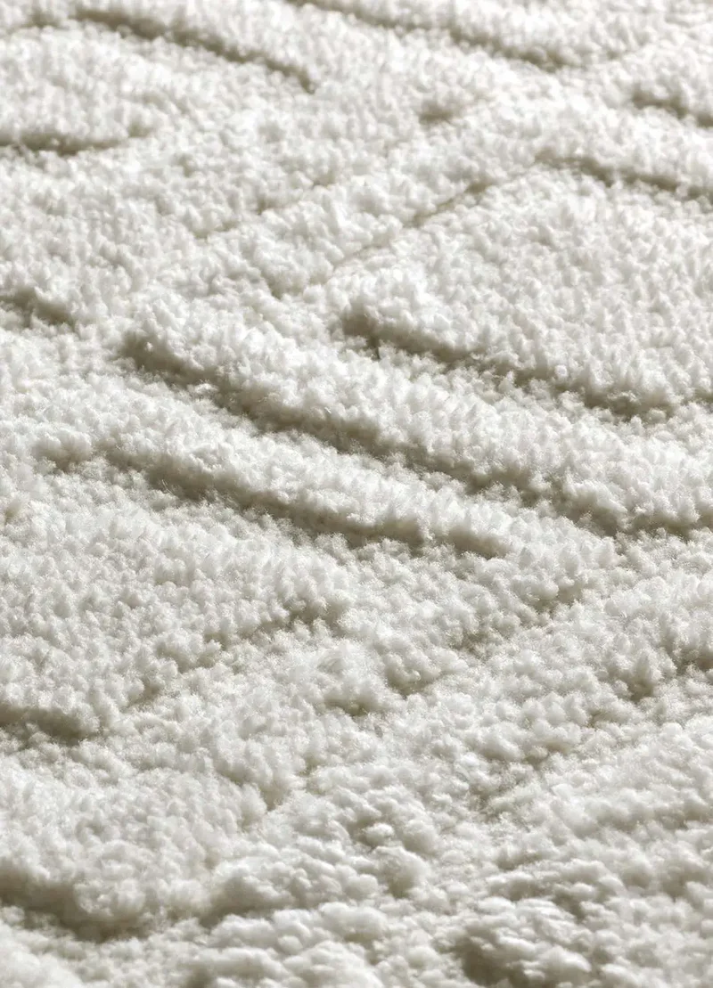Alfombra de estilo escandinavo con relieve Juno 111 Blanco