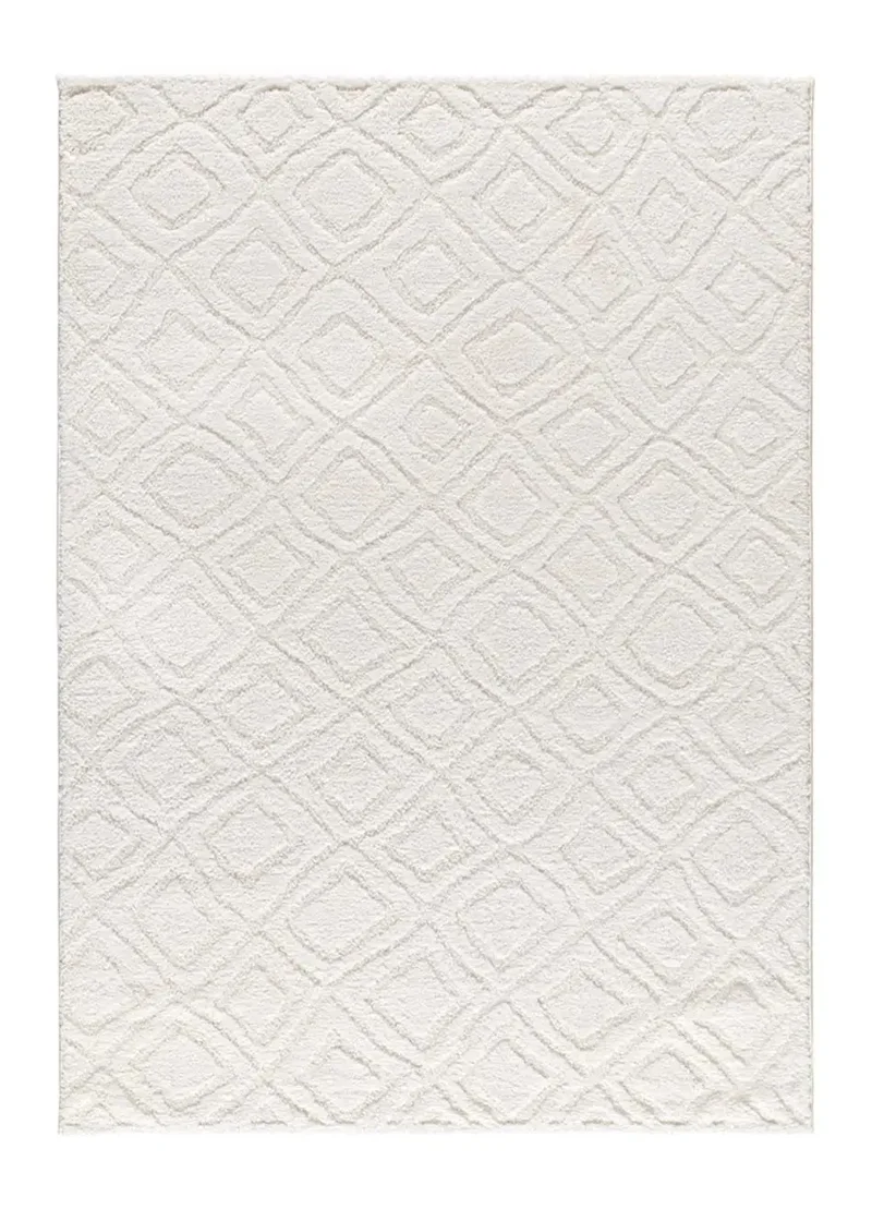 Alfombra de estilo escandinavo con relieve Juno 111 Blanco