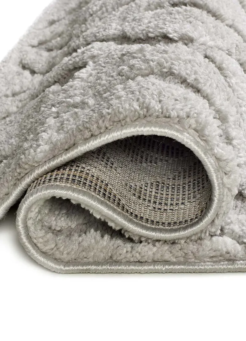Alfombra de estilo escandinavo con relieve Juno 111 Gris