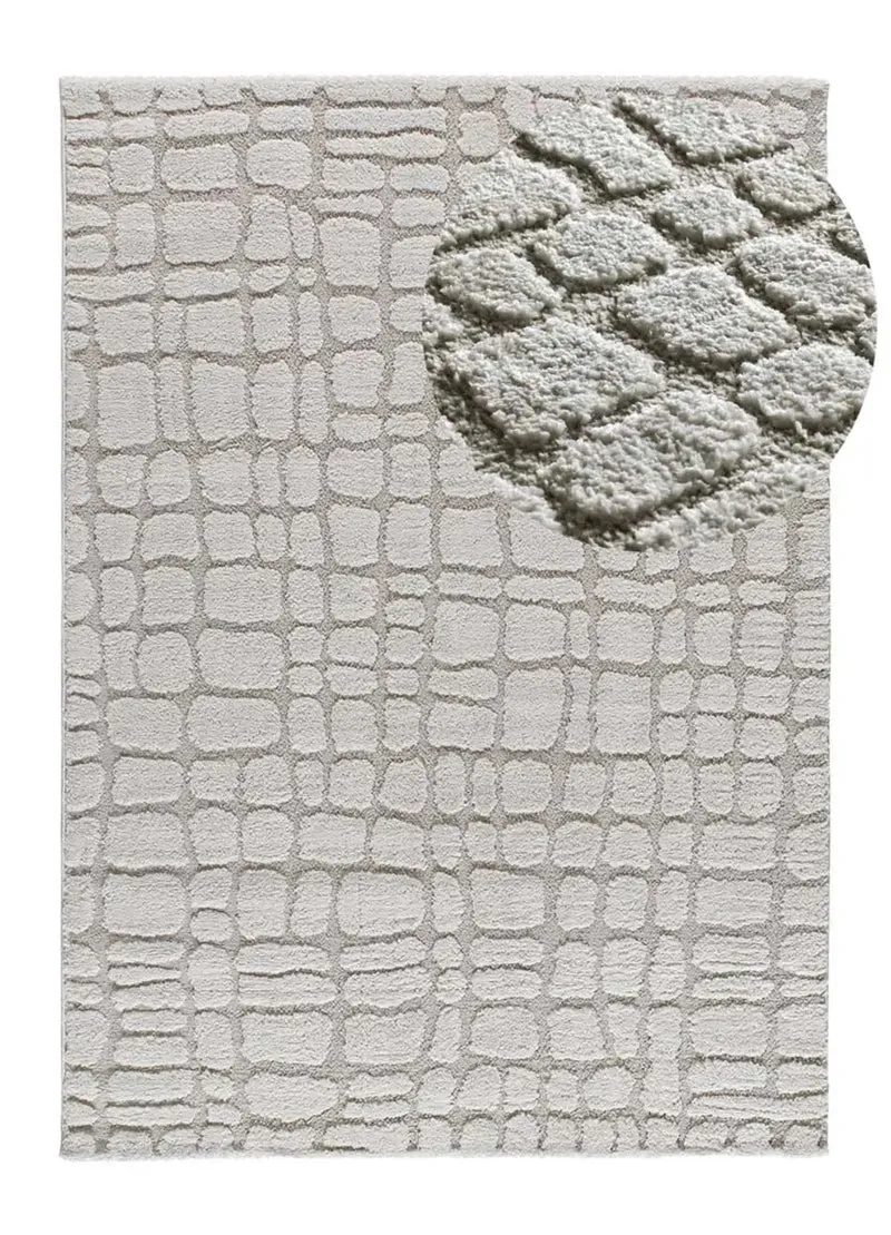 Alfombra de estilo escandinavo con relieve Juno 13 Gris