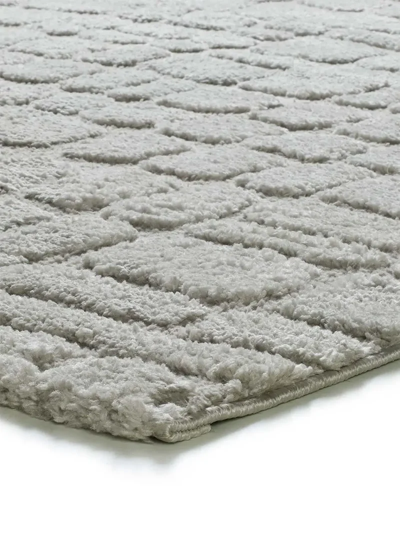 Alfombra de estilo escandinavo con relieve Juno 13 Gris