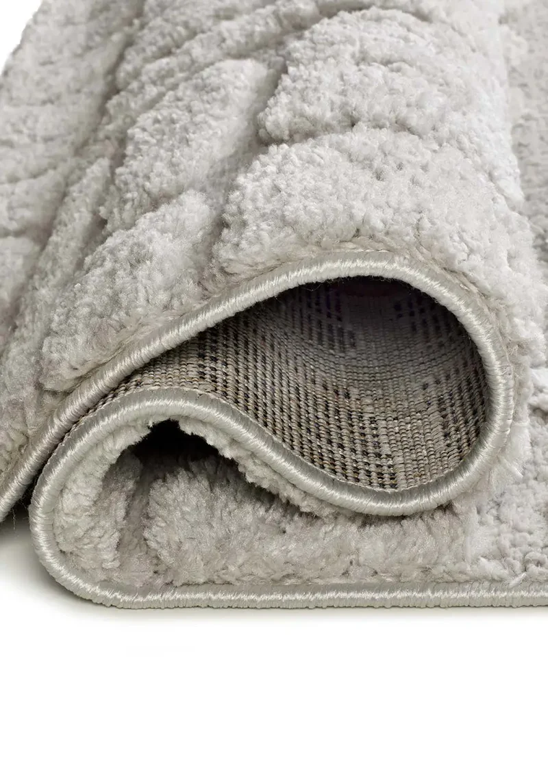 Alfombra de estilo escandinavo con relieve Juno 13 Gris