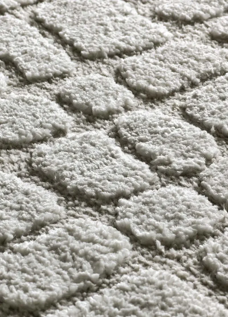 Alfombra de estilo escandinavo con relieve Juno 13 Gris