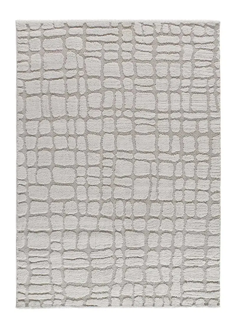 Alfombra de estilo escandinavo con relieve Juno 13 Gris