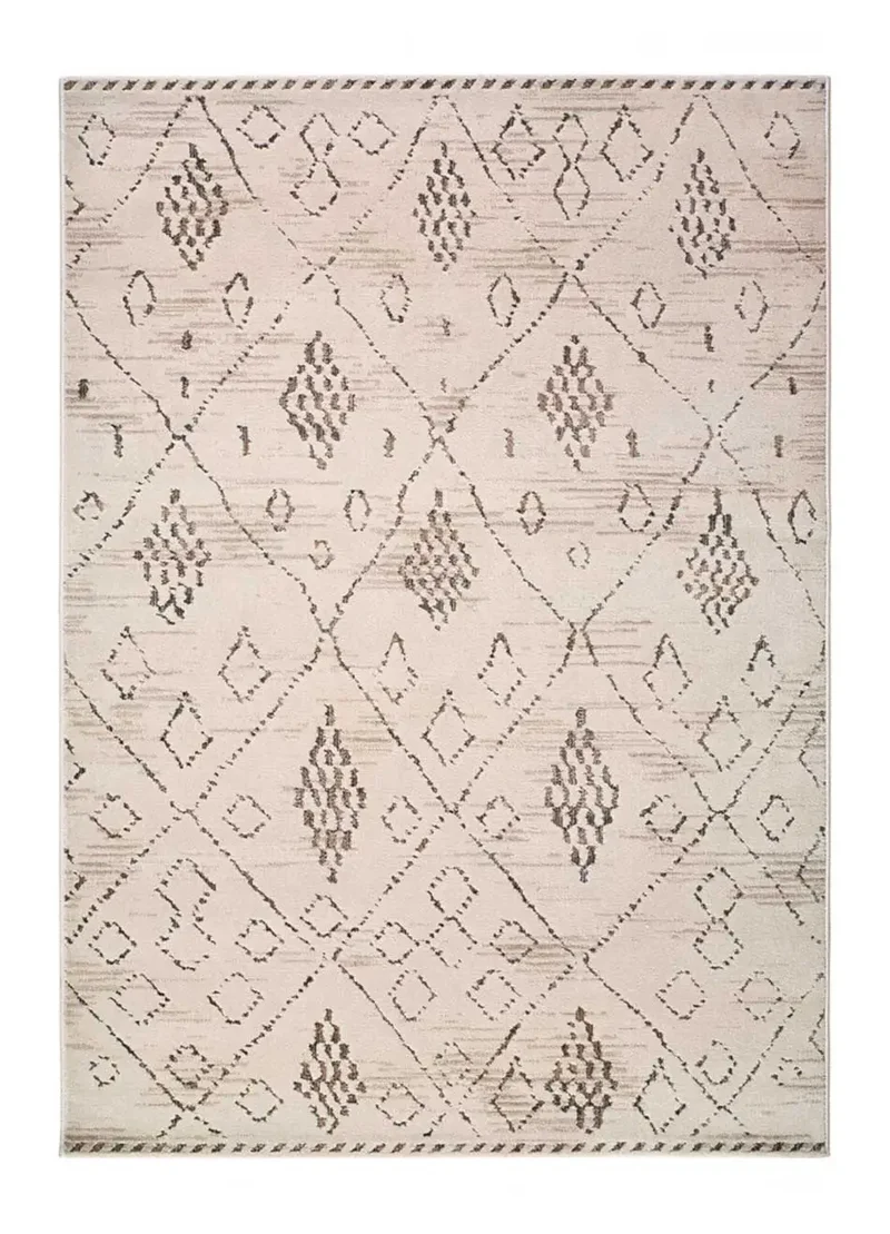 Alfombra étnica en crema y marrón Ceres 54008
