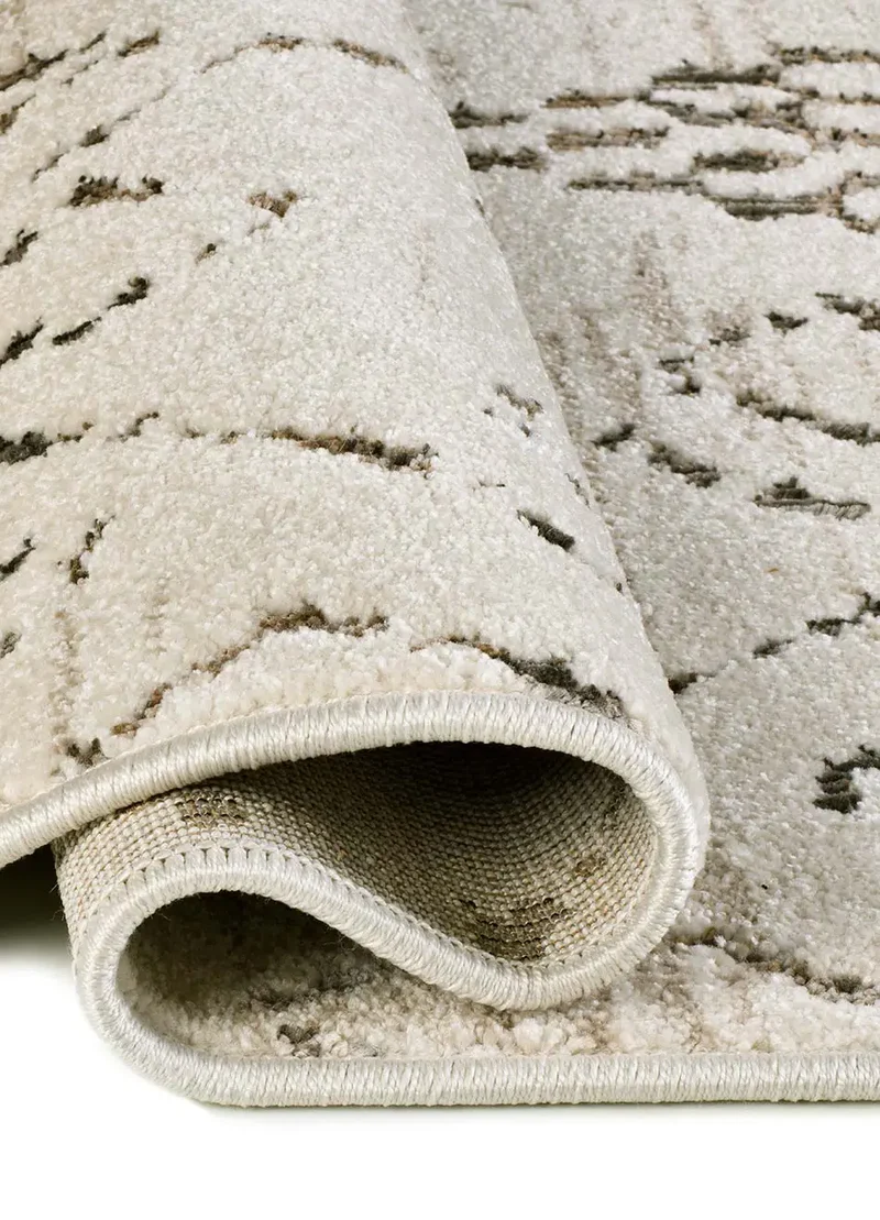 Alfombra étnica en crema y marrón Ceres 54008
