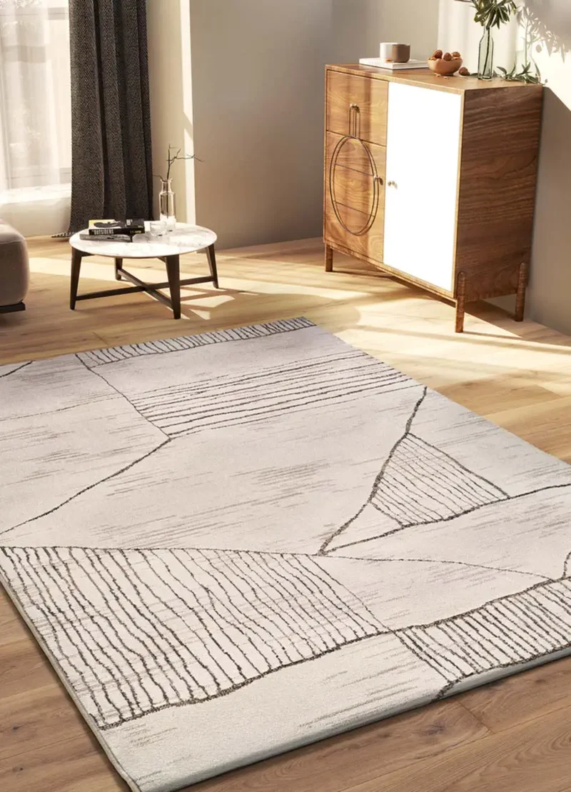 Alfombra étnica en crema y marrón Ceres 54003