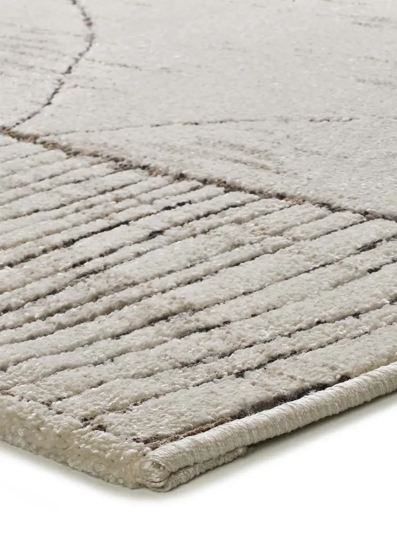 Alfombra étnica en crema y marrón Ceres 54003