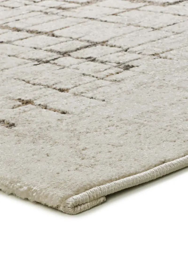 Alfombra moderna en crema y marrón Ceres 28001