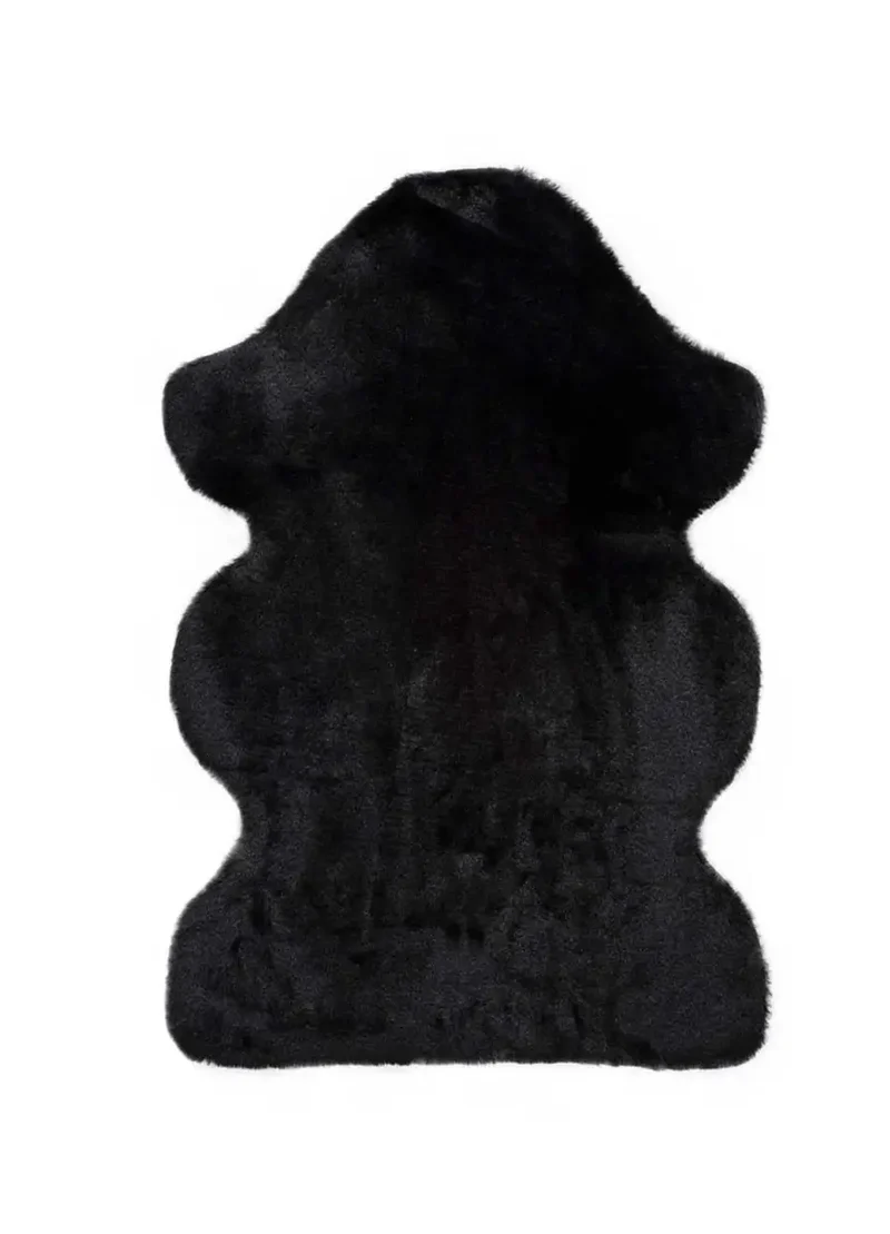 Alfombra lavable forma Fox Liso Negro