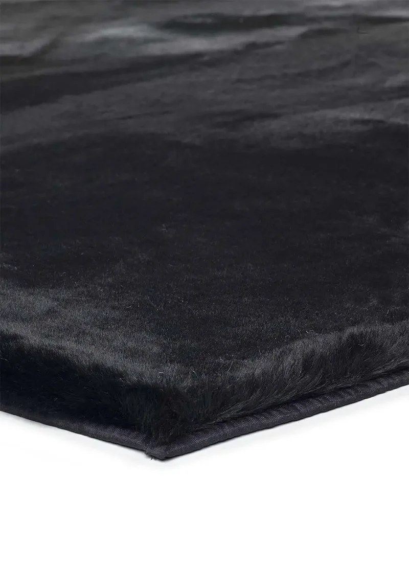 Alfombra lavable forma Fox Liso Negro