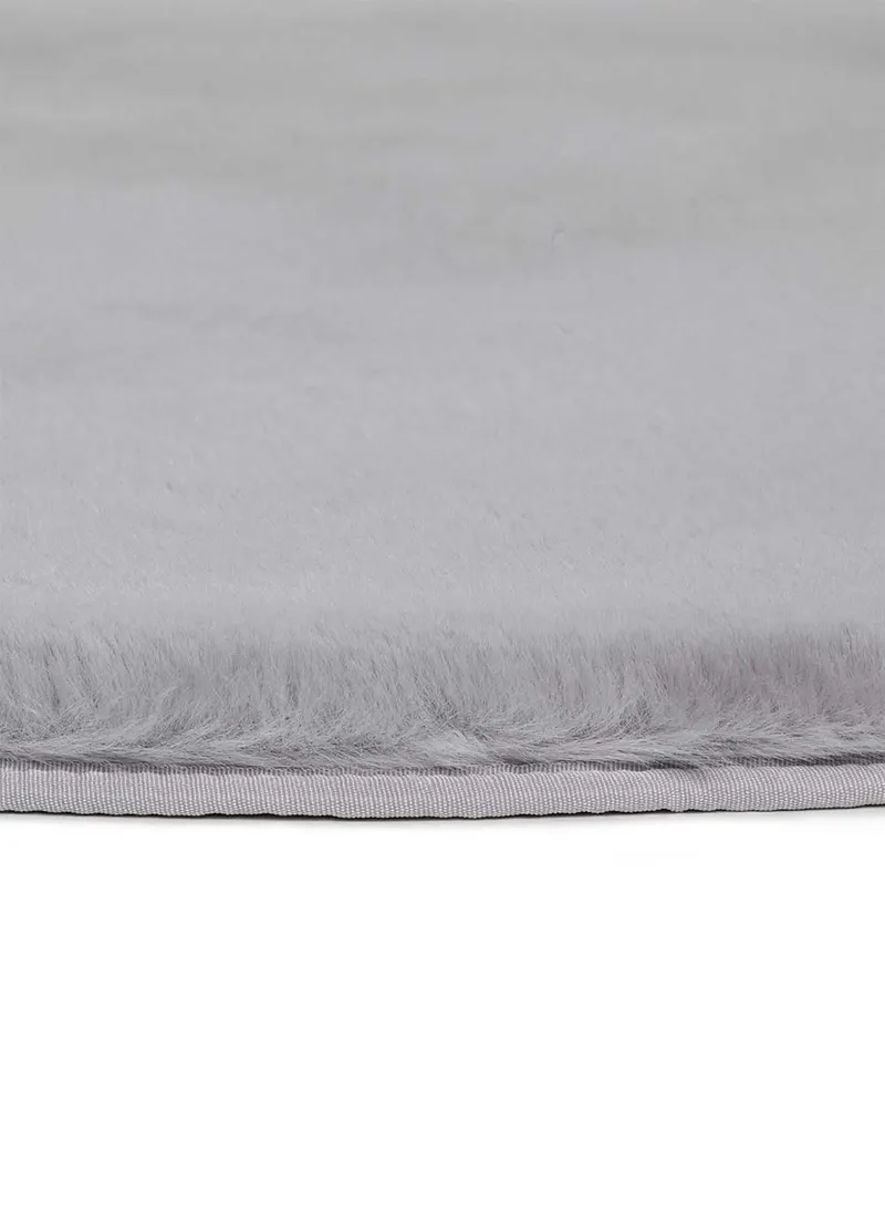 Alfombra lavable redonda Fox Liso Plata