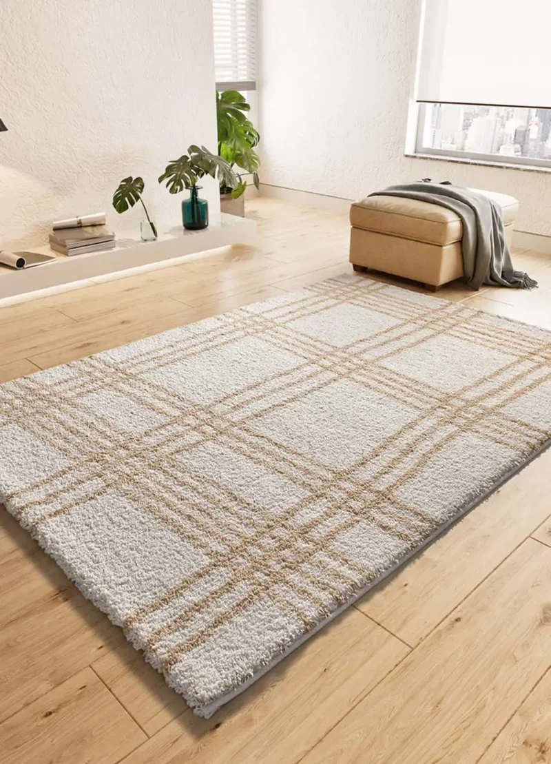 Alfombra shaggy Helia 8808 Beige