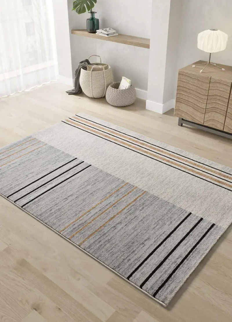 Alfombra geométrica gris/beige Craft 12936