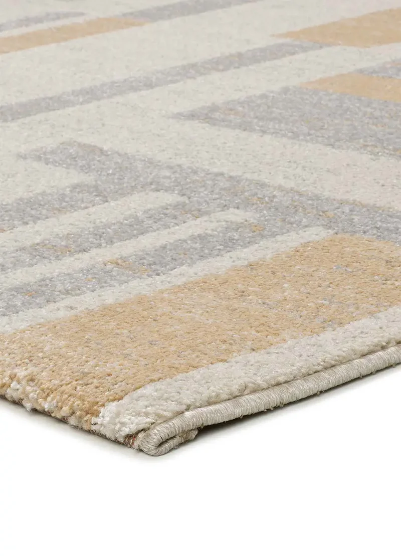 Alfombra geométrica beige/gris Craft 12934