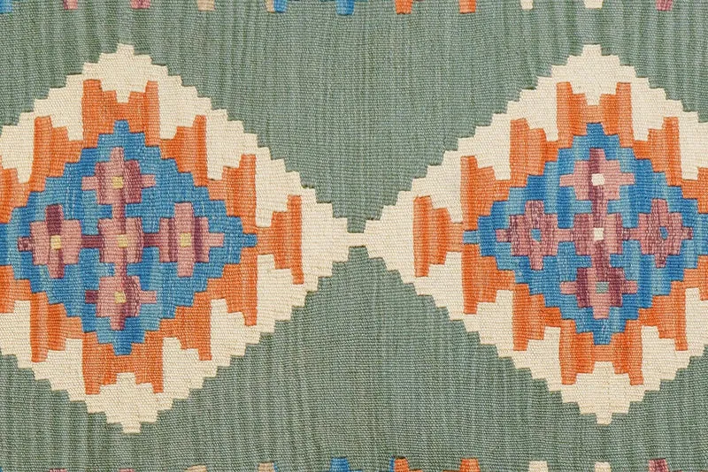 Kelim Gashgai · Handgewebt – Grün, 152x101 cm