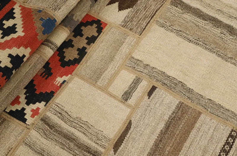 MY-RUG Teppich "Modern Patchwork " Geometrische Muster, Handgeknüpft