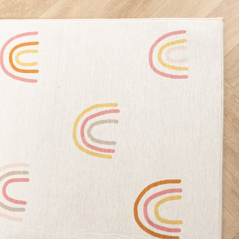 Waschbarer Kinderteppich - Evi Rainbow Bunt