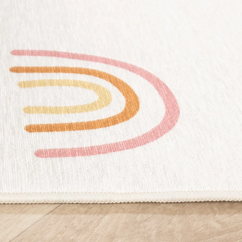 Waschbarer Kinderteppich - Evi Rainbow Bunt