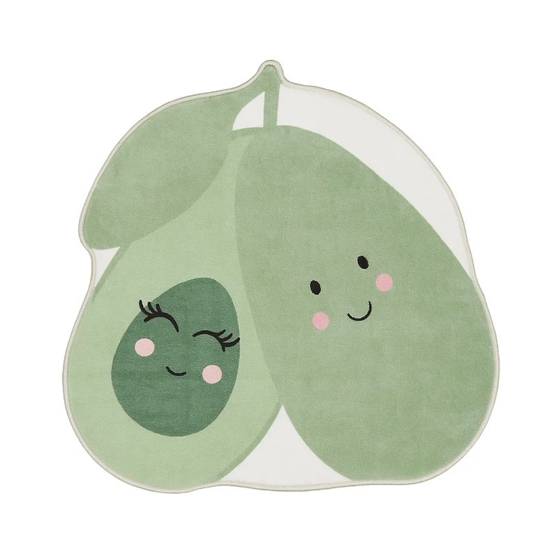 Waschbarer Kinderteppich - Berry Avocado Grün