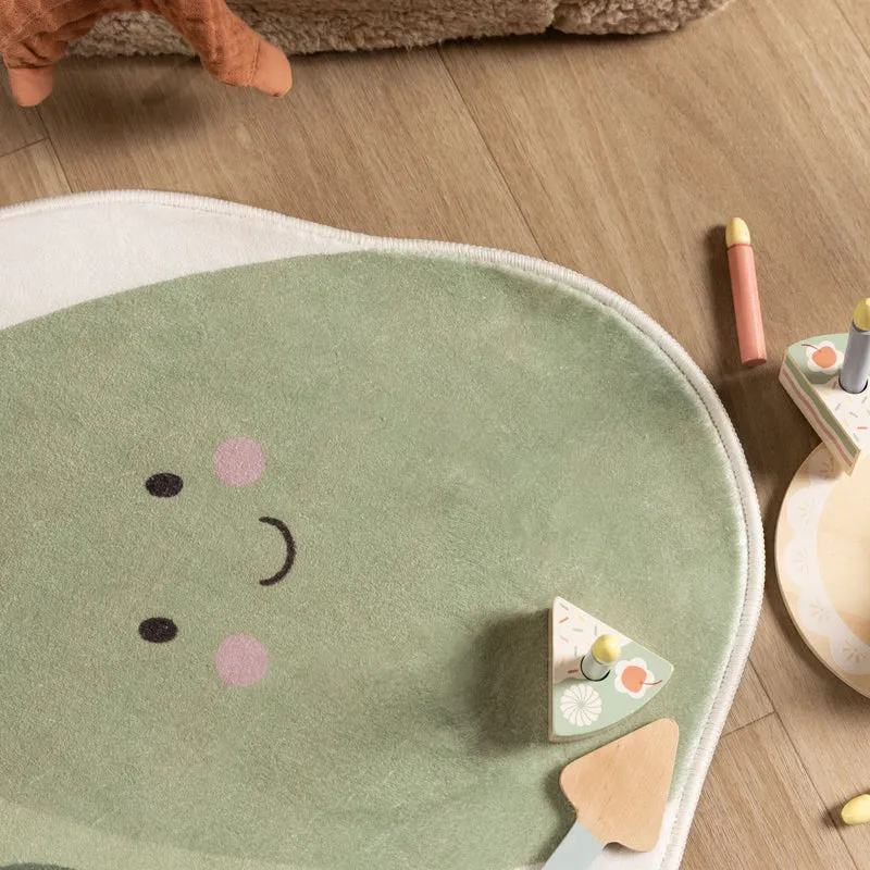 Waschbarer Kinderteppich - Berry Avocado Grün