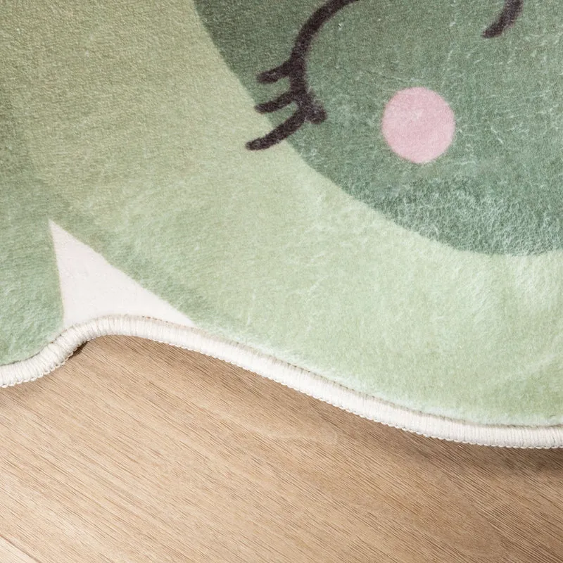 Waschbarer Kinderteppich - Berry Avocado Grün