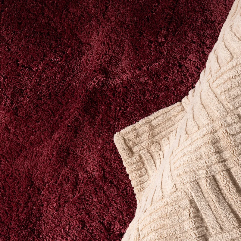 Hochflor Teppich Waschbar - Ziggy Rot