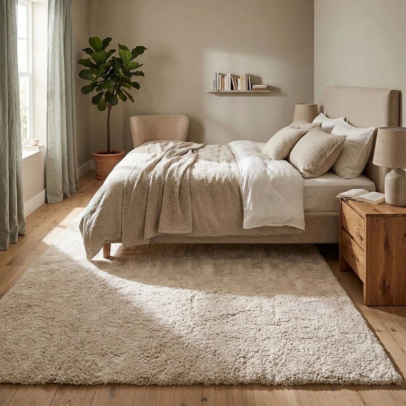 Hochflor Teppich Waschbar - Ziggy Creme