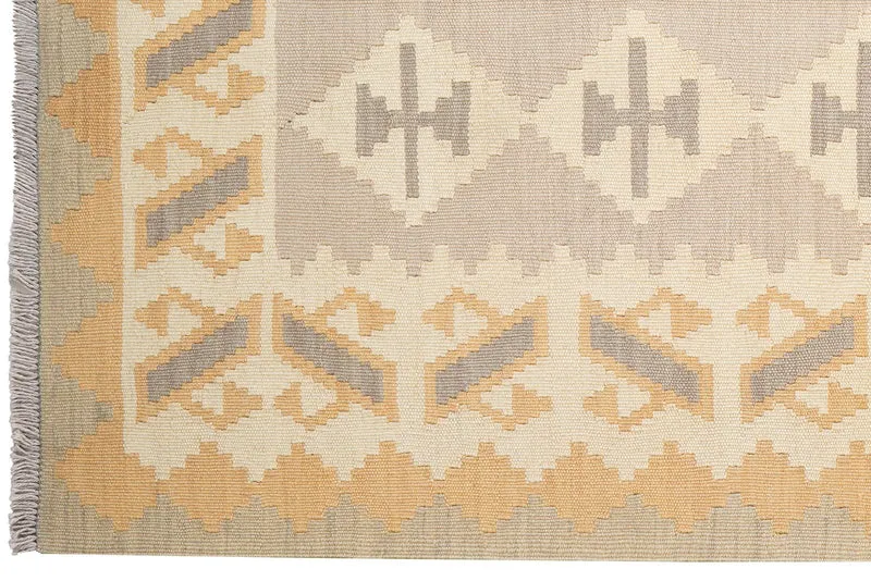 Kelim Gashgai · Handgewebt – Grau, 180x118 cm