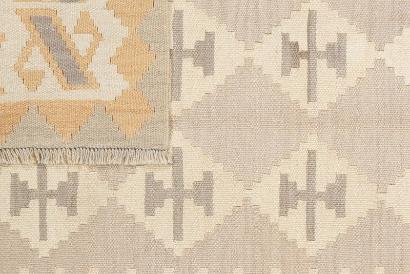 Kelim Gashgai · Handgewebt – Grau, 180x118 cm