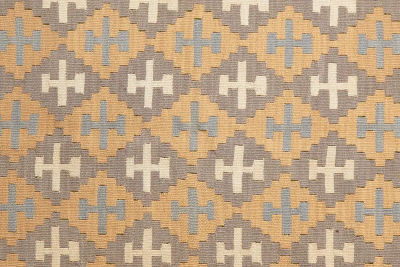 Kelim Gashgai · Handgewebt – Grau, 234x176 cm