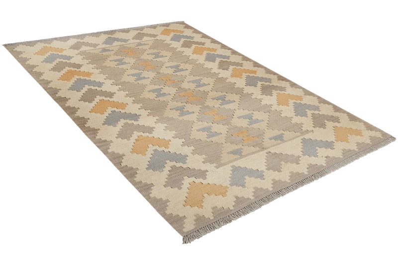 Kelim Gashgai · Handgewebt – Beige, 169x120 cm