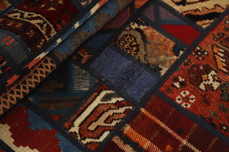 MY-RUG Teppich "Modern Patchwork " Geometrische Muster, Handgeknüpft