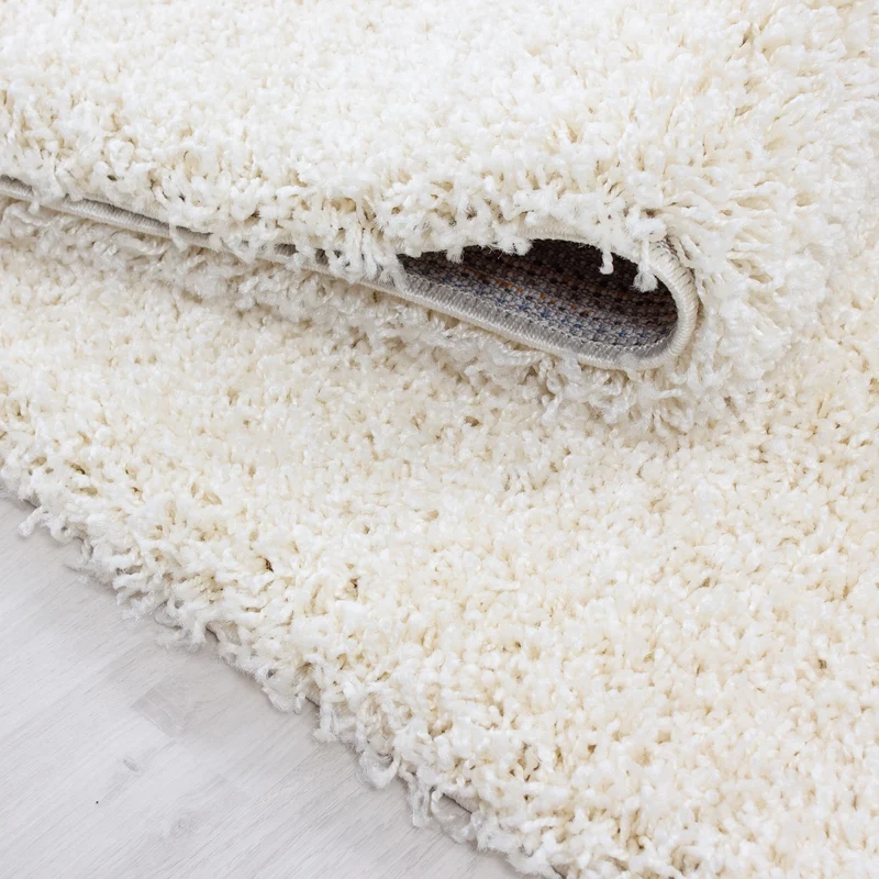 Hochflor Teppich Wohnzimmer Langflor Shaggy Teppich Einfarbig Design Flauschig